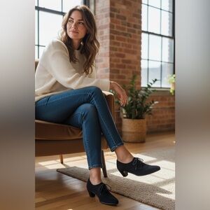 ARTHUR BEREN Gravati Suede 2" Heel Oxford Women’s Size 7.5